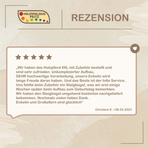 Was unsere Kunden über das Alpaka aus Holz sagen